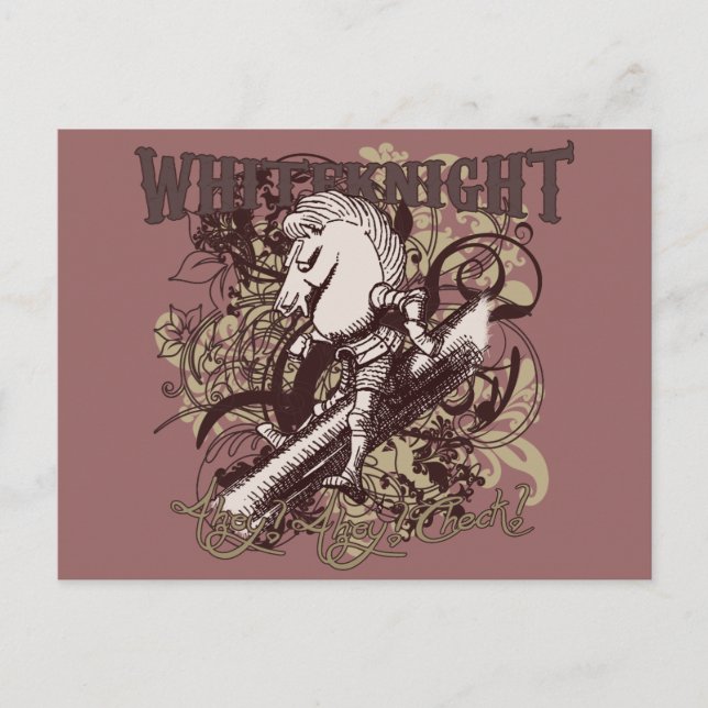 White Knight Carnivale Style Postcard (Front)