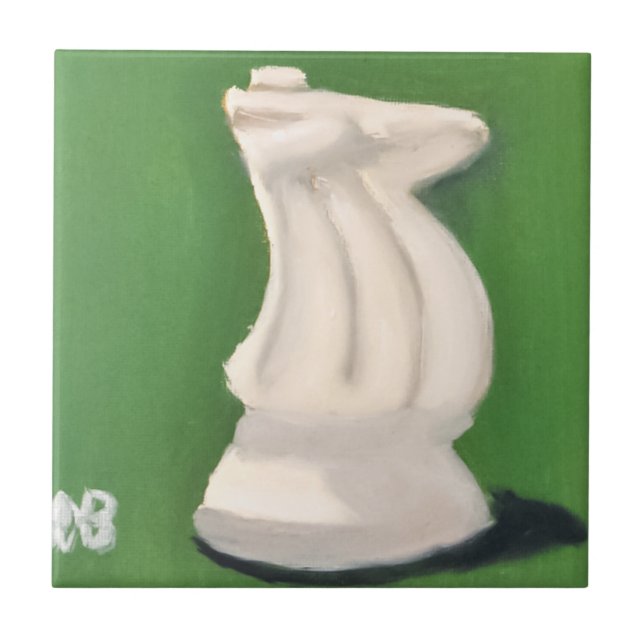 White Knight Ceramic Tile (Front)