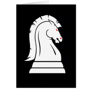 White Knight Chess Card