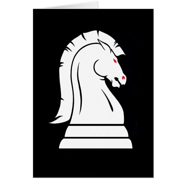 White Knight Chess Card (Front)
