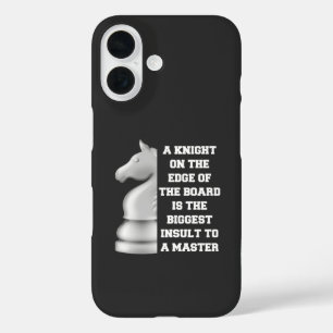 White Knight Chess Strategy Power Wisdom Master iPhone 16 Case