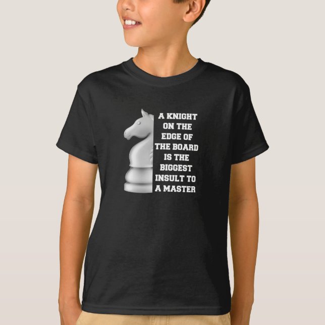 White Knight Chess Strategy Power Wisdom Master T-Shirt (Front)