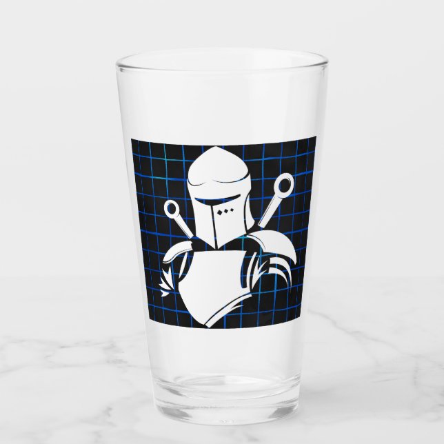 White Knight Drinking Glass (Front)