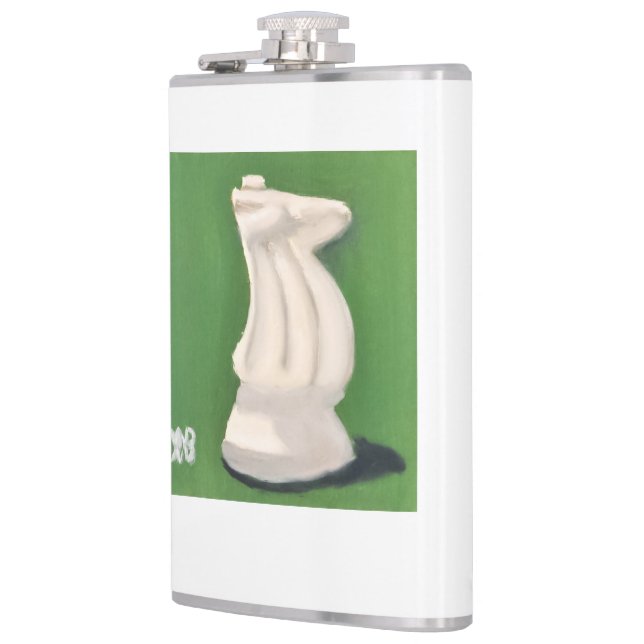 White Knight Hip Flask (Left)