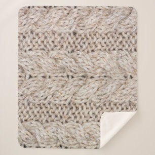 White knitting wool texture background. sherpa blanket