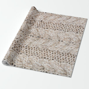 White knitting wool texture background. wrapping paper