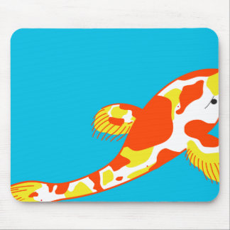 White Koi Fish Mouse Pad