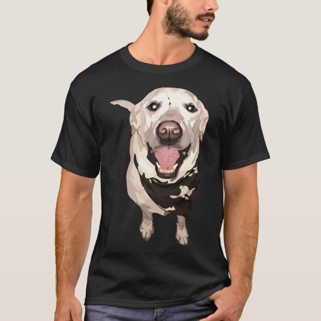White Lab With Bandanna T-Shirt (Front)