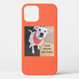 White Labrador Mix Puppy Dog Thanksgiving Case-Mat iPhone 12 Case