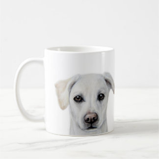 White Labrador painting by miart Coffee Mug