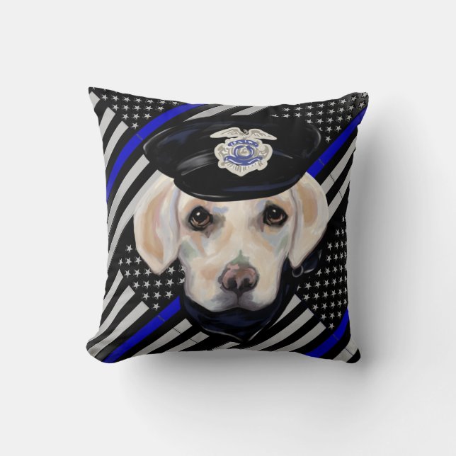 WHITE LABRADOR RETRIEVER CUSHION (Front)
