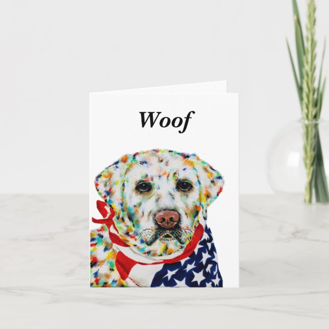 White Labrador Retriever Dog Blank Note Card (Front)