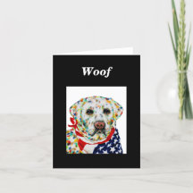 White Labrador Retriever Dog Blank Note Card