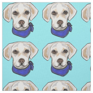 WHITE LABRADOR RETRIEVER FABRIC