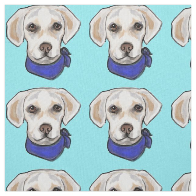 WHITE LABRADOR RETRIEVER FABRIC (Swatch)