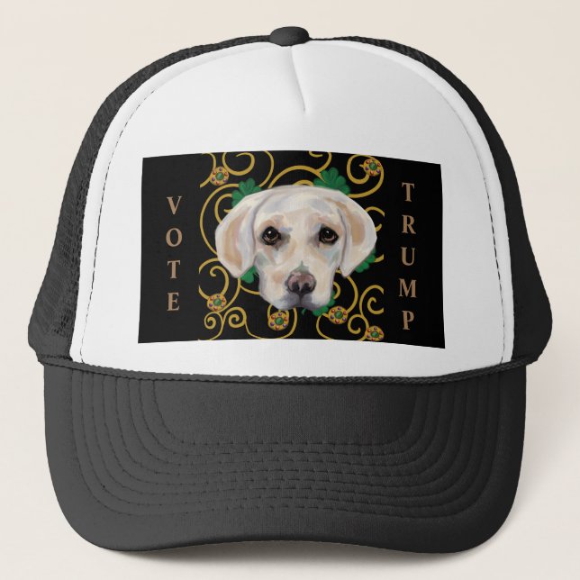 White Labrador Retriever Trucker Hat (Front)