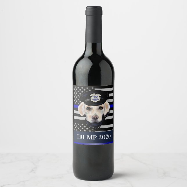 White Labrador Retriever Wine Label (Front)