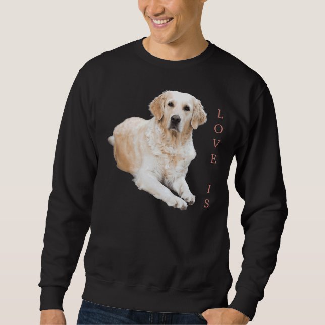 White Labrador Retriever Yellow Love Sweatshirt (Front)