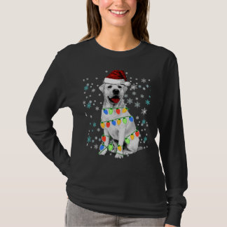 White Labrador Retrievers Santa Christmas Tree Lig T-Shirt