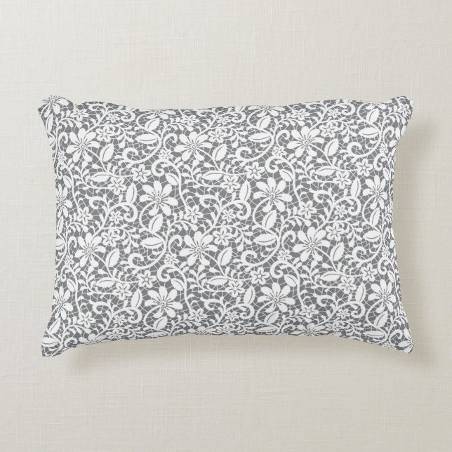 White Lace 1 Decorative Cushion (Front)