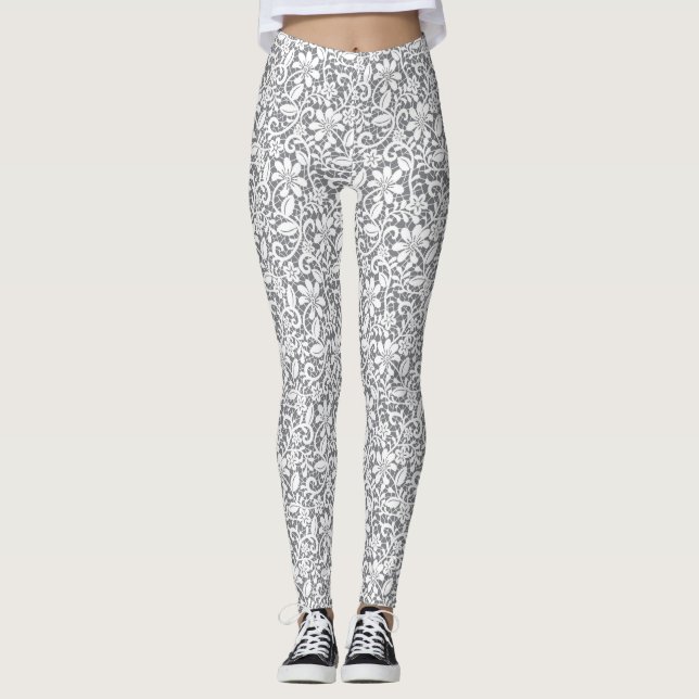 White Lace 1 Leggings (Front)