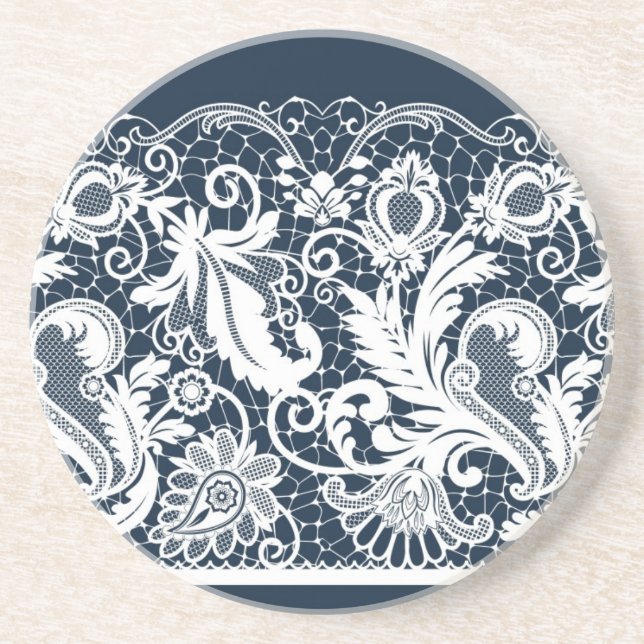 White lace 2 coaster (Front)