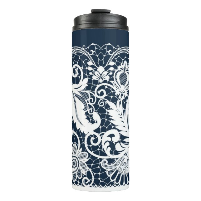 White lace 2 thermal tumbler (Front)