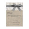 White Lace and Burlap Wedding RSVP Card
