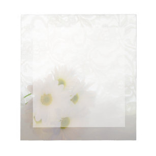 White Lace and Daisies Wedding Notepad
