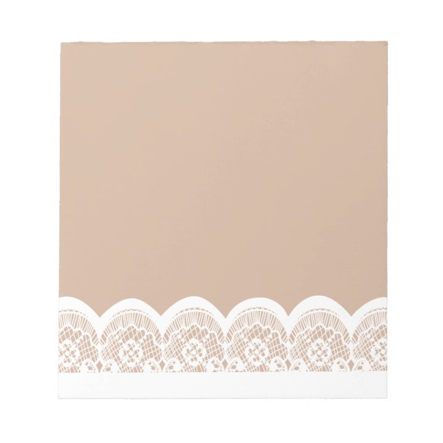White Lace Band Custom Notepad (Front)