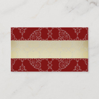 White Lace, Black and Gold Business Cards