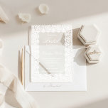 White Lace Bridal Shower Acrylic Invitations<br><div class="desc">White Lace Bridal Shower Acrylic Invitations</div>