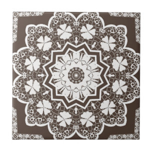 White lace ceramic tile