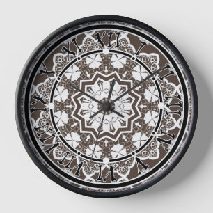 White lace clock