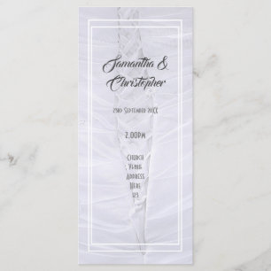 White lace dress church wedding program