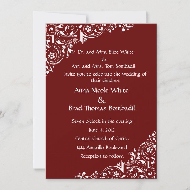 White Lace Invitation (Front)