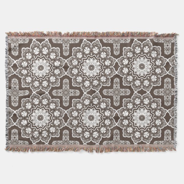 White lace  , lace throw blanket (Front)