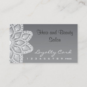 White Lace Loyalty Card- hair and beauty salon Card