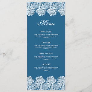 White Lace on Blue Classic Menu