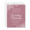 White Lace on Dusty Rose BUDGET Wedding Invitation