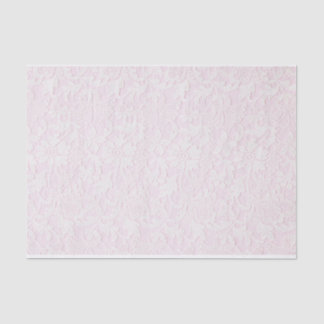 White Lace on Pink, 10" x 15" Tissue Paper