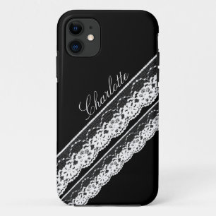 White Lace Ribbons iPhone 5 Case