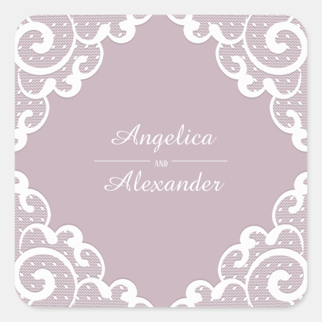 White Lace Sticker (Front)