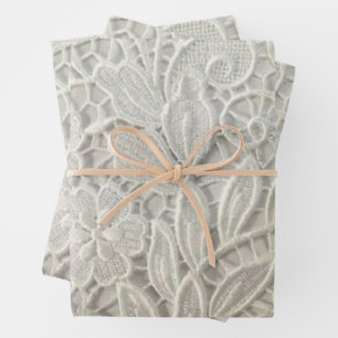 white lace wrapping paper sheet