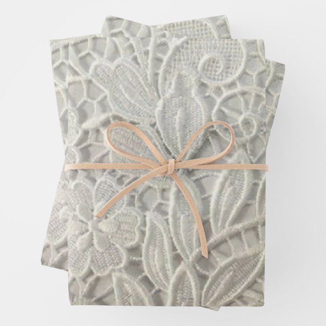 white lace wrapping paper sheet (In situ)