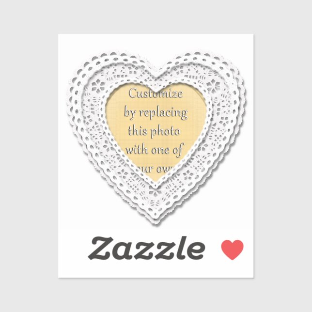 White Laced Heart Frame Valentine's Day (Sheet)