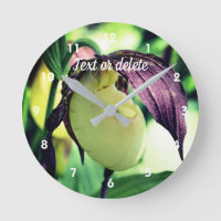 White Lady Slipper Orchid Flower Personalised