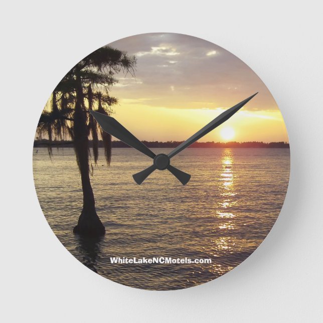White Lake NC Sunset Clock (Front)