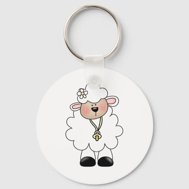 White Lamb Keychain (Front)