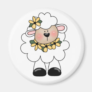White Lamb T-shirts and Gifts Magnet